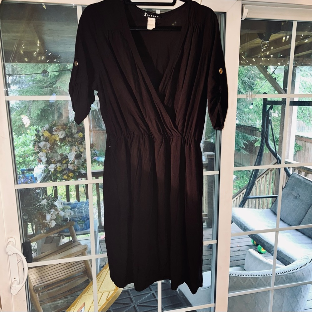 Libian Black Long Sleeve Dress